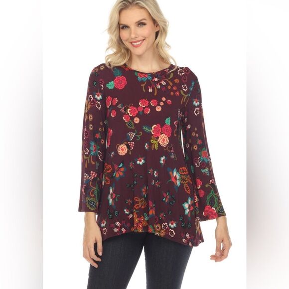 Johnny Was The Janie Favorite Floral High Neck Adriana Swing Tunic Top S NWOT - Picture 12 of 12